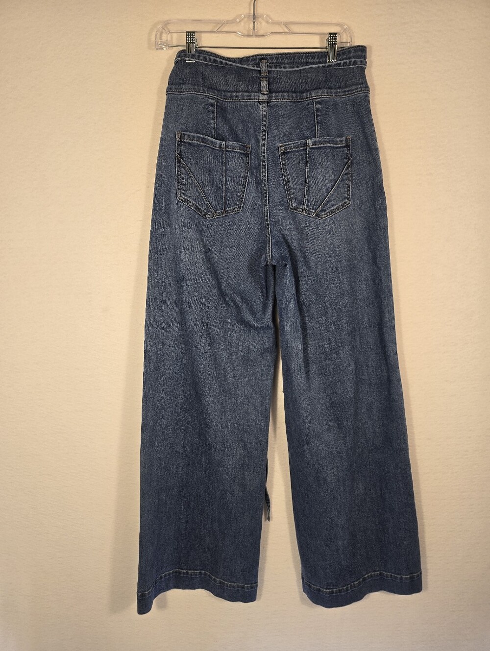 Shyanne 70s Retro Wide Leg Palazzo western 3 Trendy Denim Jeans. Ladies 30/34 - Picture 11 of 13